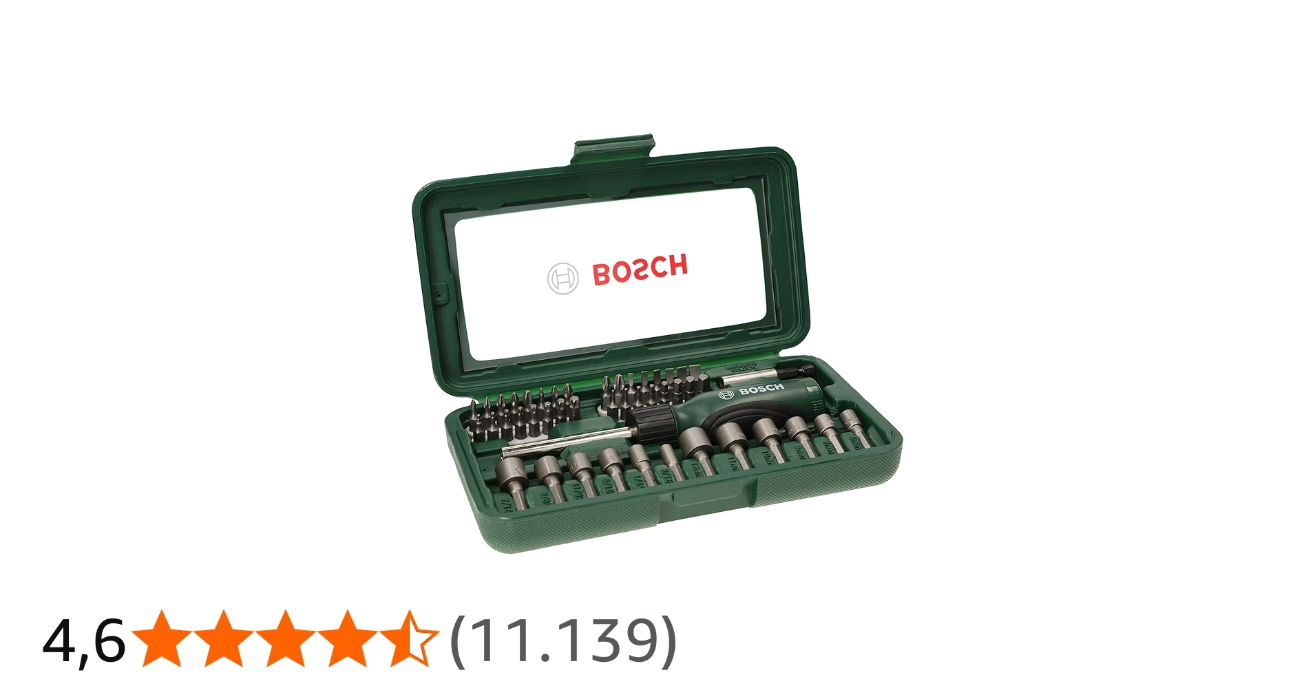 Bosch 46 Parça Tornavida, Vidalama Ve Lokma Üçlü Aksesuar Seti - 2607019504