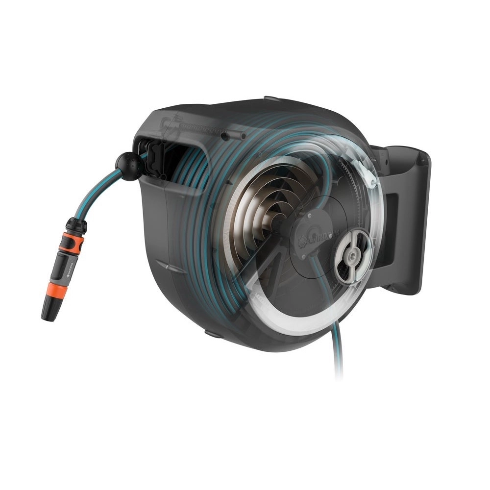 Gardena RollUp XL 08055 Duvara Monte Otomatik Geri Çekilebilir Bahçe Hortum Makarası 35 m