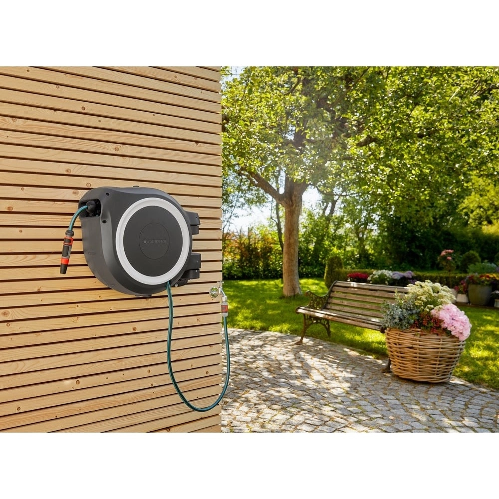 Gardena RollUp XL 08055 Duvara Monte Otomatik Geri Çekilebilir Bahçe Hortum Makarası 35 m