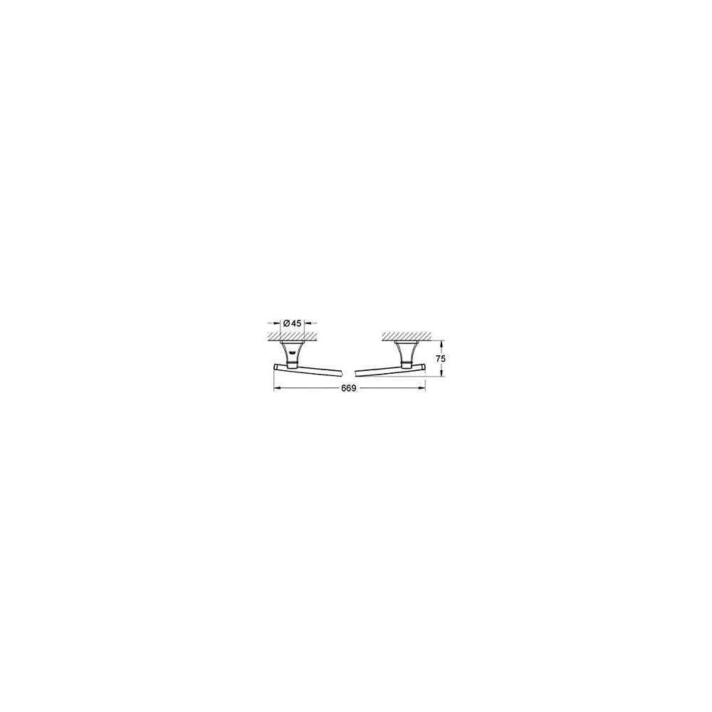 Grohe Grandera 40629IG0 Uzun Havluluk 600 mm Krom ve Altın