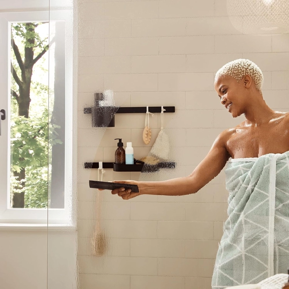 Hansgrohe WallStoris Cam Duş Çekçeği Mat Siyah 27916670