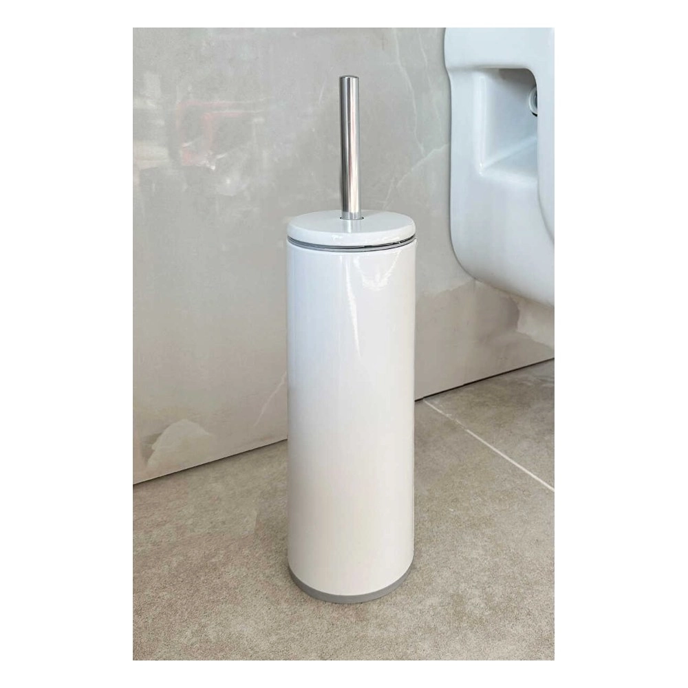 Primanova Cigo M-E42-01-07 Beyaz Gri Tuvalet Fırçası