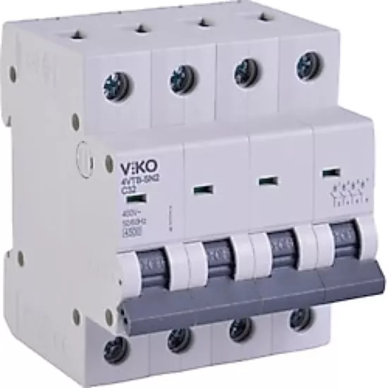 Viko 4VTB-4C32 4 kutuplu 32 A otomatik sigorta