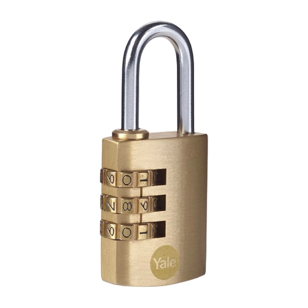 Yale Y150B/30/125/1 30 mm Şifreli Pirinç Asma Kilit Sarı