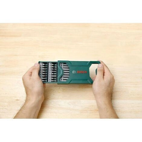 Bosch Professional Accessories X/Line Mini 25 Parça Vidalama Seti, Plastik Kutu, Yeşil